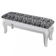 Bancs De Coiffeuse Banc Rembourre Pour Coiffeuse 2 Places En Noir
