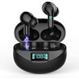 Ecouteur Bluetooth, Doubc Ecouteurs sans Fil 5.0 Sport Étanche Hi-FI Son Stéréo,Contrôle Tactile Oreillettes Bluetooth,Microphones-0