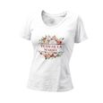 T-shirt Femme Col V Team de la Mariée Mariage Fiancée Bouquet Fleurs-0