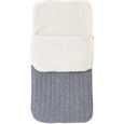 XJYDNCG Nid d'ange - Couverture de réception tricotée pour bébé - Convient pour 0-6 mois - gris 15-0