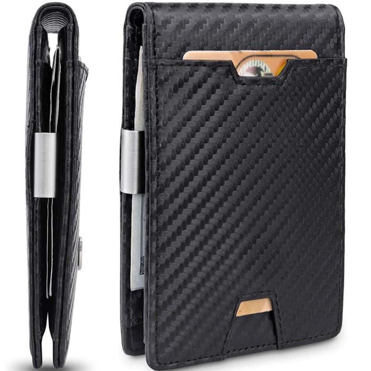 Pince à Billets Acier Inoxydable Lot De 8 Pinces à Billets Acier Inoxydable - Porte-cartes Métal Minimaliste - Gris Billet Cartier