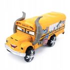 RESTEQ Autobus Miss Fritter Cars - Jouet Métal Enfant - Modèle Détaillé 15cm - Bus École Transformé - Cadeau Idéal Fans Disney Pixar