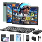 Tablette tactile TAKINURU 10,1 pouces, Android 15, 32 Go + 256 Go, Octa-Core, Wi-Fi 5G, Port Type-C, Batterie de 8000 mAh,Vert