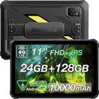 Blackview Active 7 Robuste Tablette Tactile 24Go + 128Go/jusqu'à 2To 11" Écran 10000mAh Tablette PC 16MP+20MP Double SIM 4G - Noir