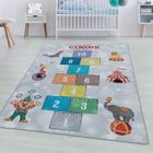 Tapis d'Enfant Chambre - Titan - Cirque - Gris - 140 x 200 cm - 100% Polypropylène - SIMPEX