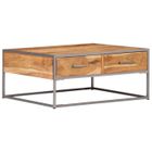 vidaXL Table basse 75 x 75 x 35 cm Bois solide d'acacia