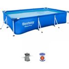 Kit Piscine hors sol tubulaire BESTWAY - Steel Pro - 300 x 201 x 66 cm - Rectangulaire (filtre à cartouche et cartouche)