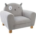 Fauteuil Enfant - Atmosphera for kids - Oreilles de Chat - 52x44x43 cm - Gris - 1 place