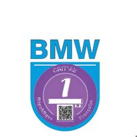 Porte vignette macaron crit'air voiture BMW VC3-Bleu Clair STICKERS AUTO RETRO ASSURDHESIFS