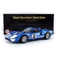 Voiture Miniature de Collection - SHELBY COLLECTIBLES 1/18 - FORD GT 40 Mk II - Sebring 1966 - Blue - SHELBY401