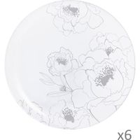 6 assiettes plates Leontine 26cm - Luminarc Transparent