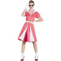 Déguisement Pin Up Rouge pour Femme - Disfrazzes - Modèle Mademoisselle - Années 60, 70, 80