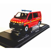 Volkswagen Van Transporter T6 Pompiers SDIS 06 Secours Médical 1/43 En Métal Série Limitée 504 pcs