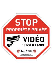 AUA SIGNALETIQUE - Panneau Propriété Privée Défense d'Entrer Circulaire - 200 mm, Aluminium Dibond 3mm