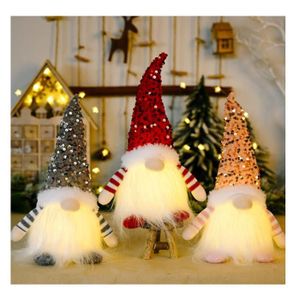 PERSONNAGES ET ANIMAUX 3Pc Gnome De Noel Lumineux,Lutin Farceur De Noel En Peluche,Lutin De Noel Decoration Gnome,Mini Elfe De Noel,Suédois Faits à La Main