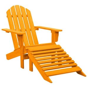 FAUTEUIL JARDIN  Chaise de jardin Adirondack avec pouf en bois de s