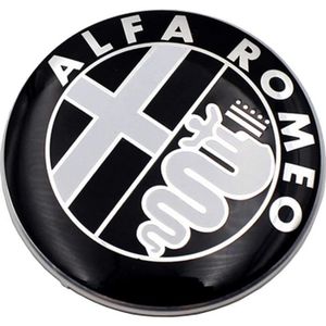Vendita Speciali Nero Bianco Colore 74mm 7,4 centimetri ALFA ROMEO Car Logo emblema distintivo adesivo per Mito 147 156 159 166 