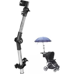 Gosear® Pince de Support Réglable Pivotant Parapluie Cornière Connecteur de Poussette de Bébé 