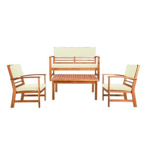 Ensemble table et chaise de jardin Ensemble de jardin en bois d'acacia - Aktive - Tab