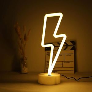 NÉON - ÉCLAIRAGE LED Led Lightning Shaped Neon Signs Lights Alimenté Pa