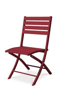 FAUTEUIL JARDIN  Chaise de jardin pliante en aluminium rouge carmin
