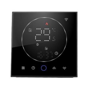 THERMOSTAT D'AMBIANCE Dilwe thermostat intelligent pour la maison Dilwe Thermostat intelligent Wifi sans fil electronique micro-controleur Noir