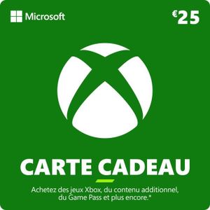 CARTE PRÉPAYÉE Carte cadeau numérique de 25€ à utiliser sur Xbox 