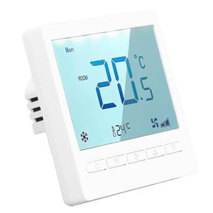 THERMOSTAT D'AMBIANCE Fdit Thermostat A/C Thermostat programmable haute précision grand écran LCD Thermostat pour salon chambre salle à manger Hall