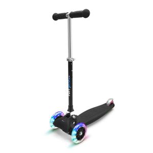 PATINETTE - TROTTINETTE Trottinette enfant 3 roues - Fun Pro - Scooter pour enfant de 3 à 6 ans - LED lumineux - Noir