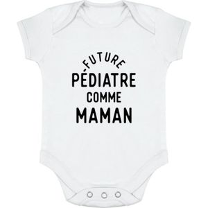 BODY body bébé | Cadeau imprimé en France | 100% coton | Future pédiatre comme maman