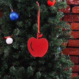 10pcs Arbre De Noël De Pomme Rouge Suspendu Ornement