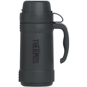 Bouteille Isotherme Avec Bouchon En Acier Inoxydable Capacité 350 Ml Cafe Et Boissons Chaudes Dimension 22 X 7 Cm Couleur Argente