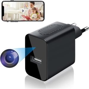 CAMÉRA MINIATURE Caméra Espion Wifi Usb Chargeur, 1080P Adaptateur 