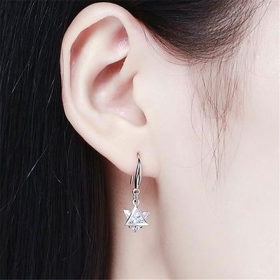 Boucles D'oreilles Croix En Argent 925 Rhodié - Paire KBC - Neuf Avec étiquettes