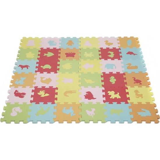 GMM-Puzzle tapis mousse bébé animals 36 pièces-16x16 cm - Cdiscount Jeux -  Jouets