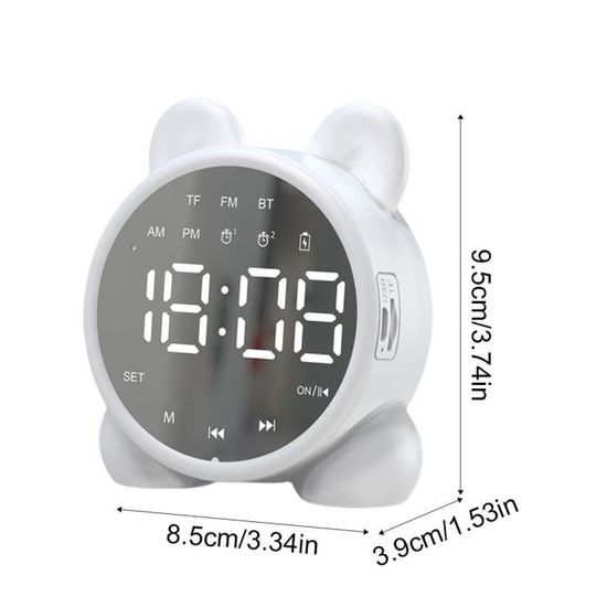 Réveil Lapin Réveil Créatif Led Numérique D'USB de Bande Dessinée Horloge  Électronique Chronométré LED Réveil