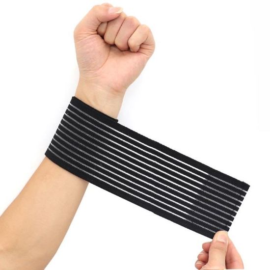 Attelle De Poignet élastique 1 Paire – Support Musculation & Soulagement Douleur – Taille Unique Ajustable