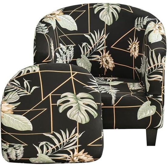 Housse De Fauteuil Club Chesterfield - Protection Élégante Gris Feuille D'Érable