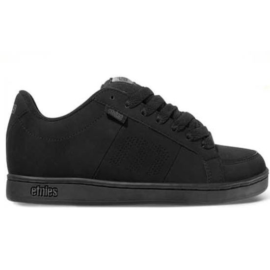 Chaussures Skate Etnies Barge Ls - Gris Foncé/Noir/Orange - Taille 47 EU - Semelle Caoutchouc - Daim/toile