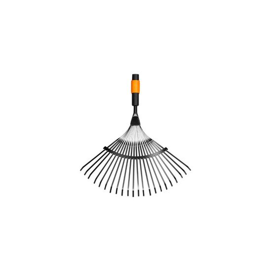 Fiskars Balai à Feuilles Extra Large - 65 Cm De Large, 27 Dents, Manche Aluminium - Parfait Pour Ratisser Vite Et Bien !