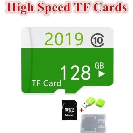 128 Go Carte mémoire micro SD de la classe 10 SDHC haute vitesse de cartes TF pour téléphone / tablette / appareil photo