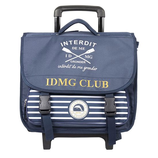 Cartable a roulettes INTERDIT DE ME GRONDER Paddle 41cm 3 compartiments Cdiscount Bagagerie Maroquinerie