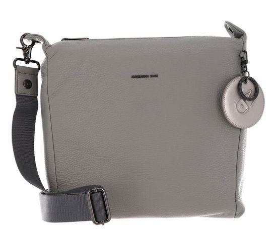 Sac à épaule Mandarina Duck Mellow Leather Hobo Mistral - Cuir Veau Bleu, Fermeture Zip, Style Décontracté Femme