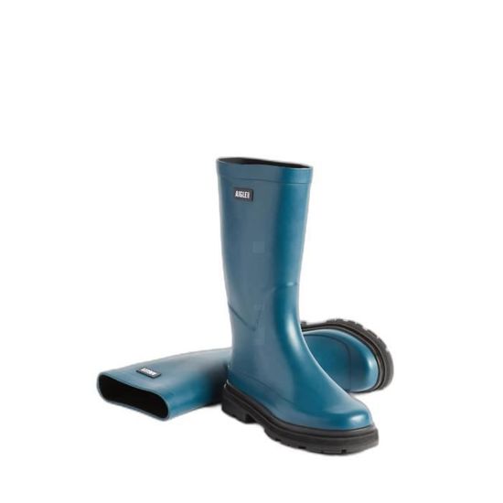 Bottes de pluie femme Aigle Ultra Rain Bleu Semelle crantee Look urbain Storm blue Cdiscount Chaussures