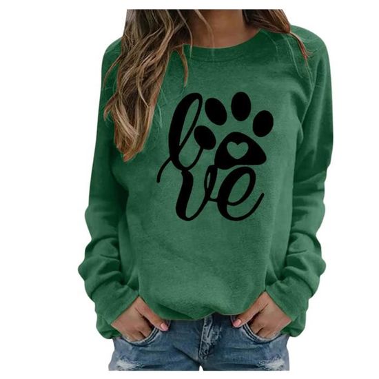 T-shirt Manches Longues Femme Saint Patrick – Imprimé Vert, Polyester/élasthanne, Coupe Ajustée