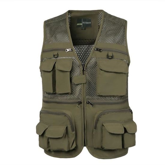 Gilet De Pêche Redington Homme - Taille 2XL, Couleur Sable, Coton (occasion Très Bon état)