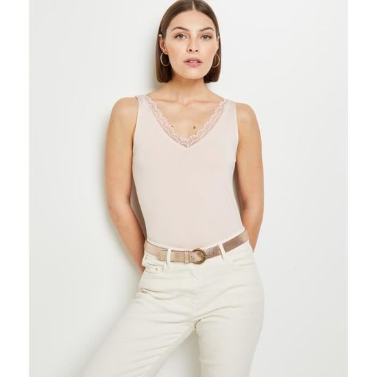 Femme Débardeur Col V Femme (100% Polyester Recyclé) Grain De Malice - Main Image