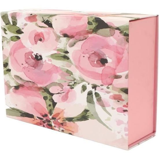 Boîte Cadeau Vide Avec Couvercle Magnétique Et Ruban 21x17x7cm - Coffret Cadeau Rectangulaire Élégant Pour Toutes Occasions