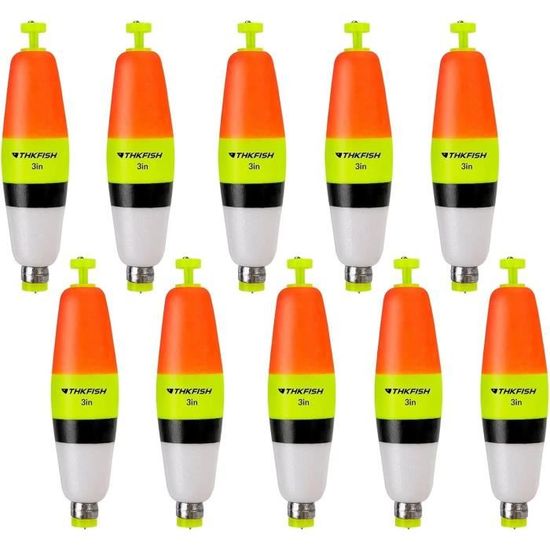 10pcs Flotteurs de Pêche en Bois Flotteurs Bobbers Pêche à la Ligne Outil