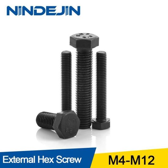 Lot De 5 Boulons Hexagonaux Bride Dentelée M10x25mm Acier Grade 10.9 - Uxcell